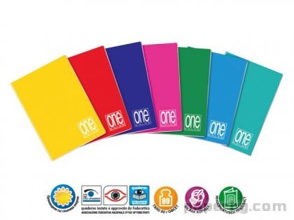 Тетрадка A4 UV One Color шита, 42 л.ред, 80 г/м2