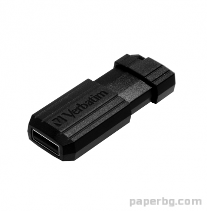 Verbatim USB флаш памет Pinstripe, USB 2.0, 64 GB, черна