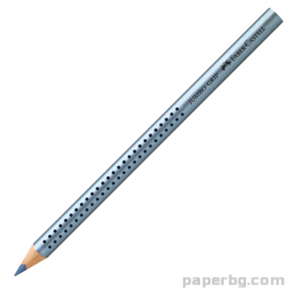 Faber-Castell Цветен молив Jumbo Grip, металик, син