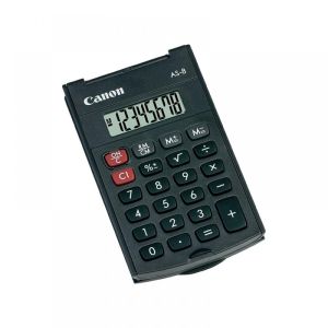 Джобен калкулатор AS-8, 8-разряден, тъмносив, Canon 