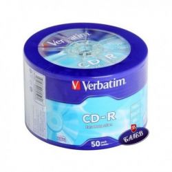 Verbatim CD-R, 700 MB, 52x, със защитно покритие, 50 броя в целофан