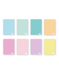 Тетрадка A5 спир. тв.корица Slim UV Pastel Single Colour, 100 л.ред, 2 теми, 70 г/м2