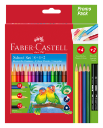 Faber-Castell Цветни моливи Triangular 18+4+2