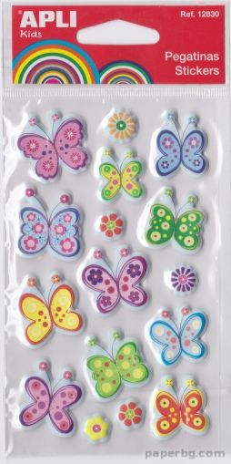 Стикер - Pegatinas Stickers обемни - butterfly 