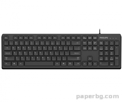 Клавиатура К302, с USB, черна, Philips 