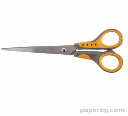 Ножица Office Point - гумирани дръжки, 15.5 cm