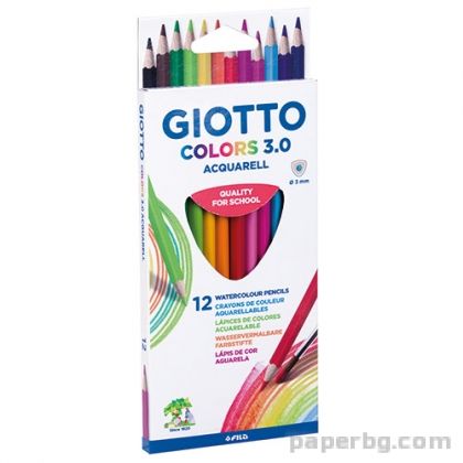 Цветни моливи GIOTTO COLORS 3.0 ACQUARELL - 12 бр.