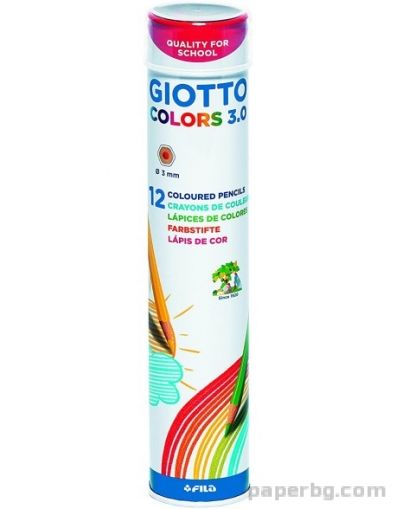 Цветни моливи GIOTTO COLORS 3.0 метална кутия - 12 бр.