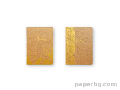 Бележник A6 мат/метал Kraft Gold, 40 л. ред, шит с конец