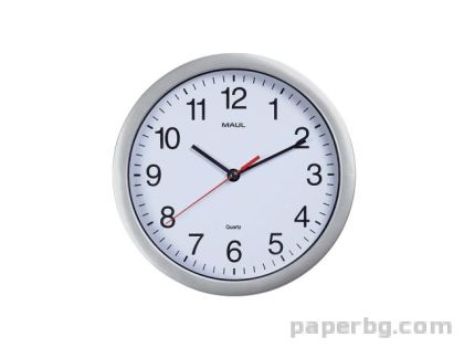 Часовник стенен MAULrun сребърен цвят