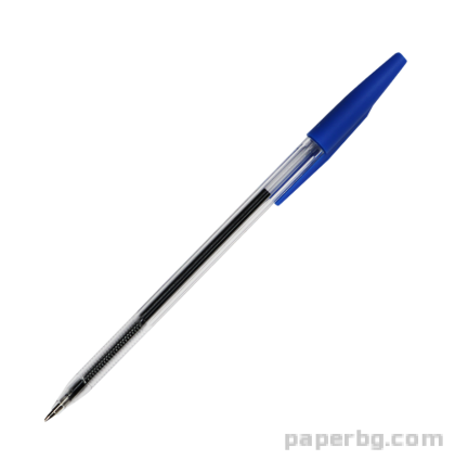 Химикалка А+ 927, прозрачен корпус, 1.0 mm, синя, Beifa