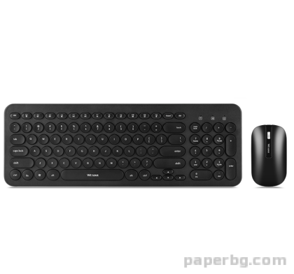 Комплект - клавиатура и мишка KM1, безжични, черни, Wesdar 