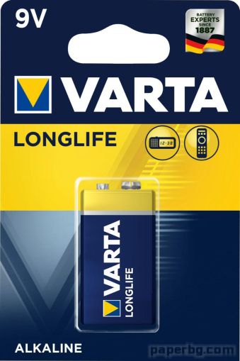 Батерия Varta Longlife LR22 Алкална, 9V