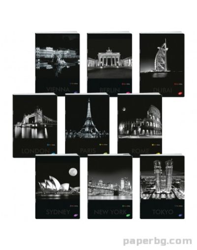 Тетрадка A4 мат/UV Cities by night, 60+2 л.ред, 70 г/м2