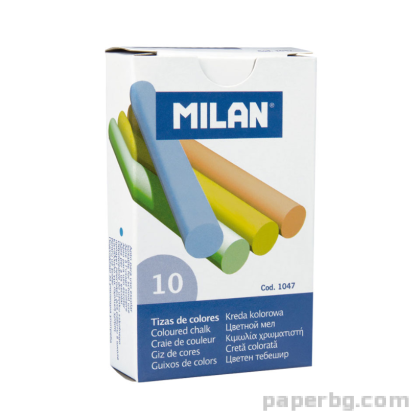Цветен тебешир MILAN кръгъл 10 броя