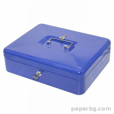 Метална каса Bluering 30x9x24 cm Син