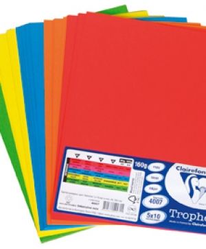 Копирен картон - МИКС Trophee - интензивни цветове 5х10, А4, 160 г/м2