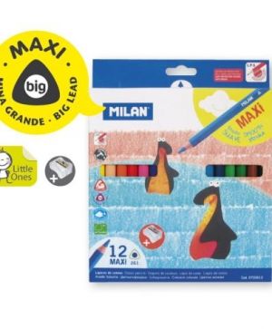 Моливи 12 цвята, MAXI-триъгълни