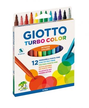 Флумастери Giotto Turbo Color 12 цвята