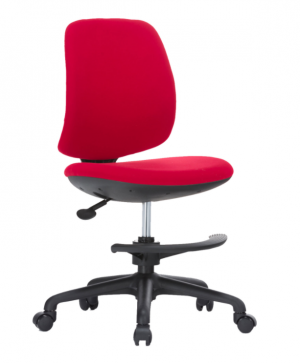 Детски стол Candy Foot Black, дамаска, червена седалка и черерна облегалка