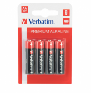 Verbatim Алкална батерия, AA, LR6, 1.5 V, 4 броя