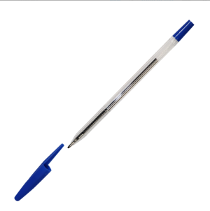 Химикалка А+ 927, прозрачен корпус, 1.0 mm, синя, Beifa