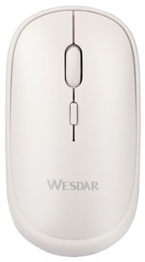 Мишка X63, безжична, бяла, Wesdar 