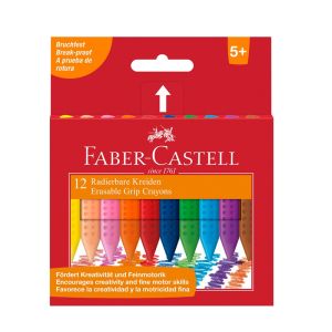 Пастели Grip, 12 цвята,  Faber-Castell