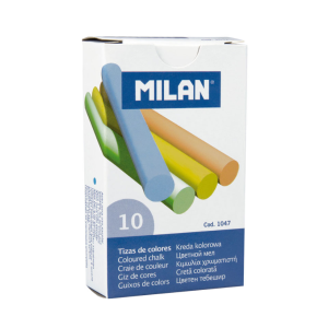 Цветен тебешир MILAN кръгъл 10 броя