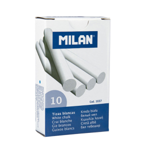 Бял тебешир MILAN кръгъл 10 броя