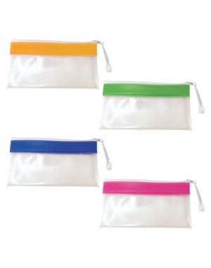 Несесер плосък DL 22x12 см, Colour strip Mesh